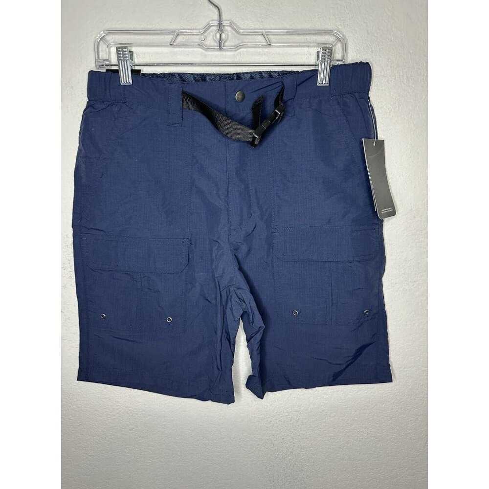 Swiss Alps Belted Nylon Ripstop Blue 7” Athletic Shorts Size Small